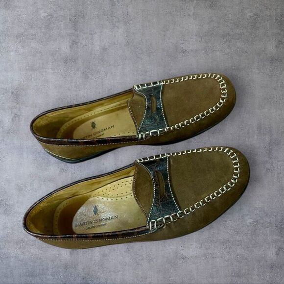 MARTIN DINGMAN Brown Leather Loafers size 12